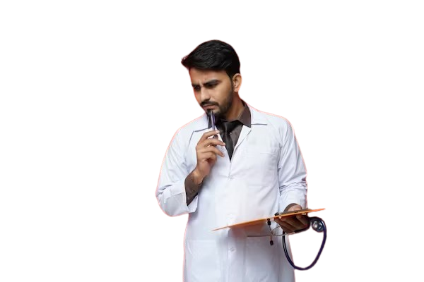 Person holding FAQ box